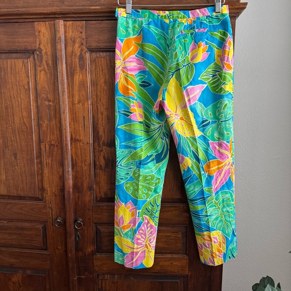 Lauren Ralph Lauren Tropical Watercolor Print Cropped Pants - Picture 7 of 9